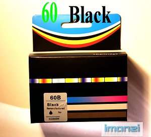 60 Black Ink Cartridge for HP 60 Printer CC640W C4740 F4210 F2400 