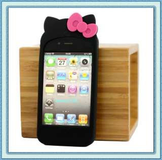 Apple Iphone 4 4G Material  Silicone Color Black Keeps your iphone 