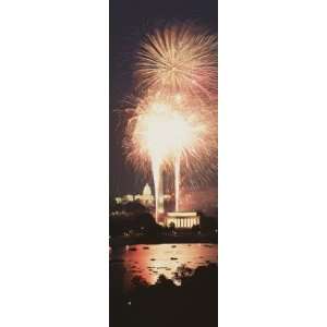  Fireworks Over a City, Washington DC, District of Columbia, USA 