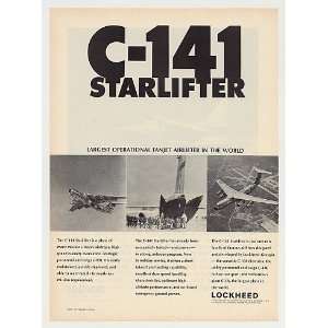  1966 Lockheed C 141 Starlifter Fanjet Aircraft Photo Print 