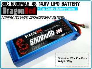  dragonred 5000mah 4s 14 8v 30c lipo battery capacity 5000mah voltage 