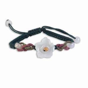  Jade Bracelet   Green with Flower