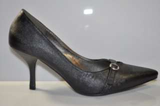 Elegant Womens Pumps With 2 inch Heel in Black with Belt  