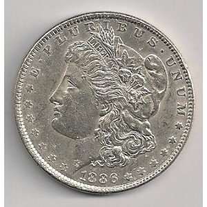  1886 Morgan Dollar in 2x2 Plastic Flip #2366 Everything 