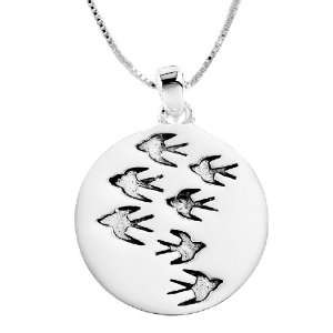   And Friends Go, Thanks For Staying Put Flock of Birds Pendant, 18