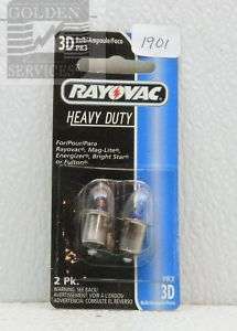Rayovac PR3 2 Heavy Duty Flashlight Bulbs 3D 2 Pack  