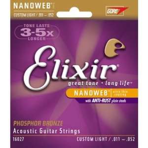  Elixir 3 Set Bonus Pack Nanoweb Coated Phosphor Bronze 