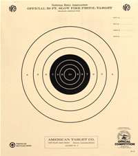250 B 2 NRA 50 Foot Slow Fire Pistol Shooting Targets  