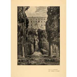 1911 Print Villa DEste Emma Ciardi   Original Halftone 
