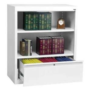  Steel Bookcase With File Drawer 1 Shelf 36W X 18D X 42H 