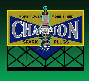 Miller Animated Billboard Sign Champion Sparkplug N HO #5072 NEW 