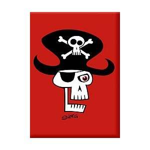  Artist SHAG (Josh Agle) Pirate Skull Fridge Magnet 