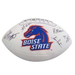  2010 Boise State Broncos Team Signed Logo Football GAI 