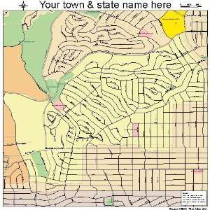 Street & Road Map of View Park Windsor Hills, California CA   Printed 