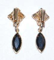 Black & Yellow Rhinestone Necklace & Earrings #5376  