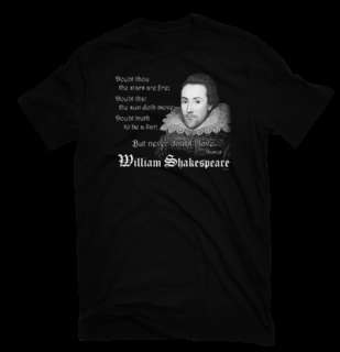 William Shakespeare T Shirt Hamlet Never Doubt Love  