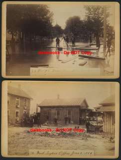 RARE 64 Albumen Photo LOT 1889 Williamsport PA Flood  