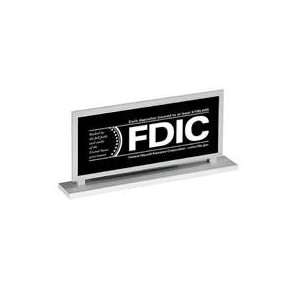  MMF Industries 2840755N27 Counter Style FDIC Signs, 9 1/2W 