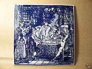 Delft Blue Hand Painted Art Tile   Vintage from Holland  
