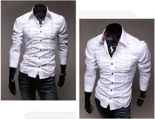   NWT Mens Slim Fit Casual Long Sleeve Shirt Drape M XXL 3 Colors 5914