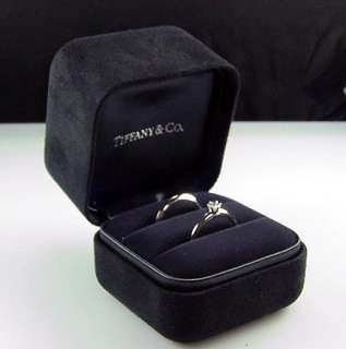 ESTATE PLATINUM TIFFANY & CO 2 PC KNIFE EDGE DIAMOND WEDDING SET $2400 