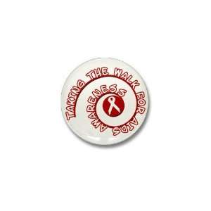  Taking The Walk for AIDS Awareness Music Mini Button by 