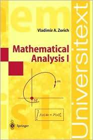 Mathematical Analysis I, (3540403868), V. A. Zorich, Textbooks 