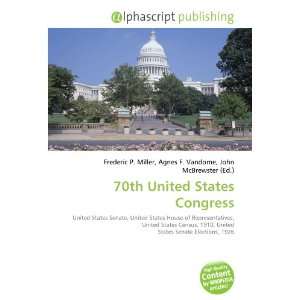  70th United States Congress (9786132791436) Books
