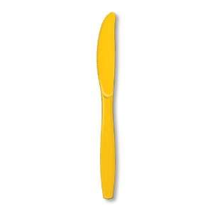  School Bus Yellow Plastic Knives   288 Count Health 