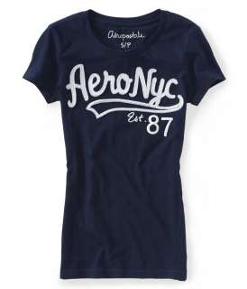 aeropostale womens aero nyc 87 graphic t shirt  