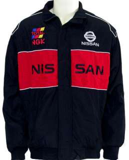 NISSAN Sport Motor Racing Team Jackets Coat Black Sz XL  