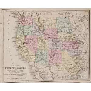  Warren Map of the Western States (1878)
