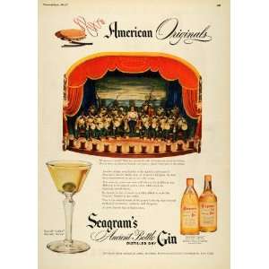  1947 Ad Seagram Distillers Ancient Bottle Gin Orchestra 
