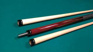 Jerry Mcworter custom 6 pts purpleheart cue #0972 custom cue with 2 