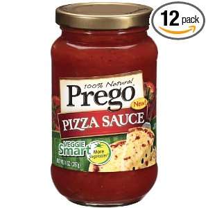 Prego Pizza Sauce, Veggie Smart, 14 Ounce Jars (Pack of 12)  