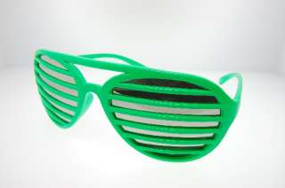 Mirrored Lens Shutter Shades Bright Colored Sunglasses  