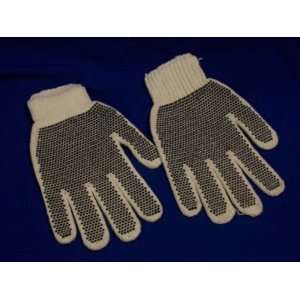 West Chester Mens String Knit Gloves with Polyethelene Dots 12 pr/pk