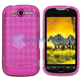 TPU Gel Cover Case Pink + Purple for HTC MyTouch 4G  