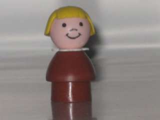 VINTAGE FISHER PRICE LITTLE PEOPLE BROWN GIRL WHOOPS HTF  