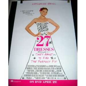 27 Dresses 2007 DVD Release Movie Poster (Movie Memorabilia)