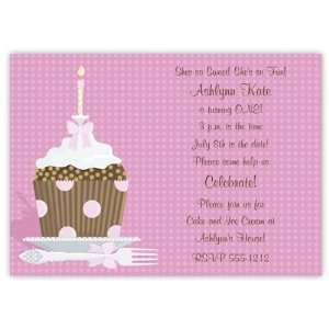 Teens Birthday Party Invitations   Delicious Cupcake Invitation