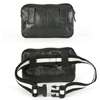 New Vintage Black Fanny Waist pack Genuine Leather Belt bag Hip bag 