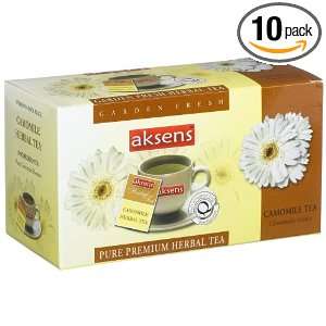 Aksens Pure Herbal Tea, Camomile, 25 Count Teabags, 1.7 Ounce Boxes 