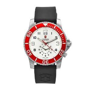   241177 Maverick II Black Rubber Red Accent Chronograph Watch Watches