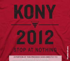 Stop Joseph Kony 2012   Invisible Children charity donate premium tee 
