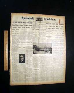 DECLARES WAR w/ Austria World War I 1917 Newspaper  