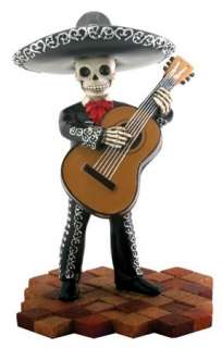 Mariachi Band Day of the Dead Skeleton Bassist Figurine  