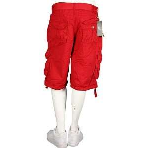  Jordan Craig D Lux Utility Cargo Straight Fit Shorts Red 