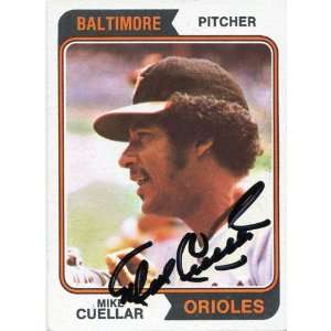  Mike Cuellar Autographed/Signed 1966 Topps Card Sports 