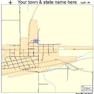  Street & Road Map of Culbertson, Montana MT   Printed 